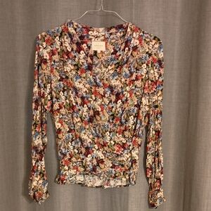 Sezane Multicolor Floral Blouse